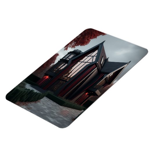 Moderne high-tech Gothic House buitenontwerp. Magneet (Linkerzijde)