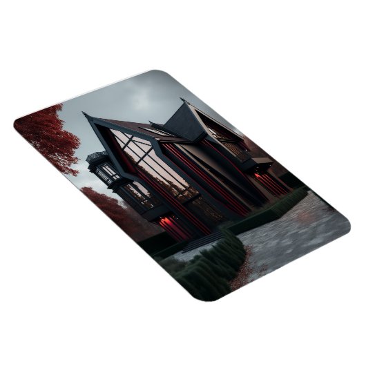 Moderne high-tech Gothic House buitenontwerp. Magneet (Rechterzijde)