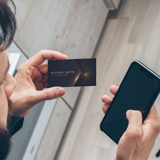 Moderne high-tech Hexagonal Pattern-Visitekaartje Visitekaartje