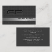 Moderne High-Tech look Monogrammed Professional Visitekaartje (Voorkant / Achterkant)