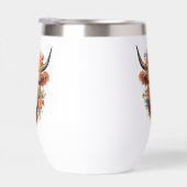 Moderne Highland Koe met Schattigee Boho Flowers (Rechts)