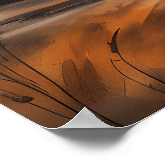 Moderne Highland Koe waterverf print kunst aan de  (Hoek)