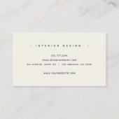 Moderne Highlight | Script Navy Ivoor Luxe Visitekaartje (Achterkant)