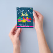  moderne Hindu Holi-festival kleuren Flyer (Hand)