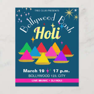  moderne Hindu Holi-festival kleuren Flyer