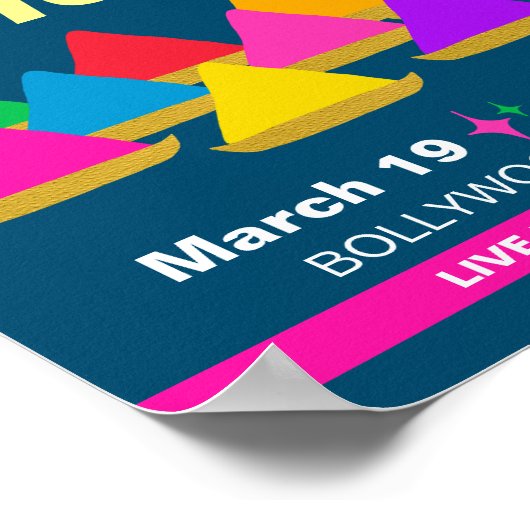 moderne Hindu Holi-festival kleuren Poster (Hoek)