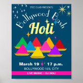moderne Hindu Holi-festival kleuren Poster (Voorkant)