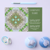 moderne hip groene diamant glinstert mode meisjesa flyer (Enkel)