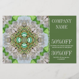 moderne hippe groene diamant glinstert mode meisje flyer