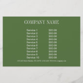moderne hippe groene diamant glinstert mode meisje flyer (Achterkant)