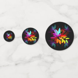 Moderne Hippie Psychedelic Style Rainbow-kleuren Confetti