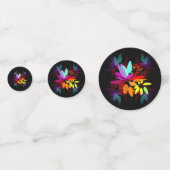 Moderne Hippie Psychedelic Style Rainbow-kleuren Confetti (Achterkanten)