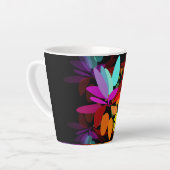 Moderne Hippie Psychedelic Style Rainbow-kleuren Latte Mok (Linkerhoek)