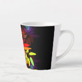 Moderne Hippie Psychedelic Style Rainbow-kleuren Latte Mok (Rechts)