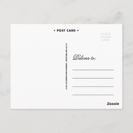 MODERNE HIPSTER | BRUILOFT BEDANKT POST KAART (Achterkant)