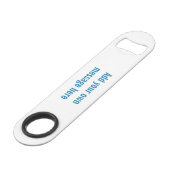 Moderne hipster Vaderdag gepersonaliseerd Speed Flessenopener (Achterkant Gekanteld)