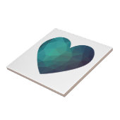 Moderne hitech 3d blue origami tegeltje (Zijkant)