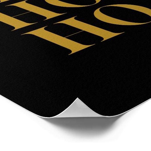 Moderne "HO HO HO"-vakantiewandkunst | Zwart en go Poster (Hoek)