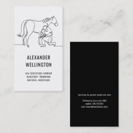 Moderne hoefijzer hoefijzers paardenhoeven Trim Visitekaartje