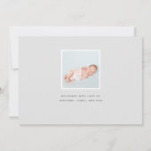 Moderne hoek | Drie foto-collage geboorte Aankondiging (Achterkant)