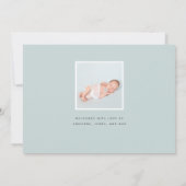 Moderne hoek | Drie foto-collage geboorte Aankondiging (Achterkant)