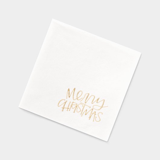 Moderne hoek Vrolijk kerstfeest Folie Servetten (Links)