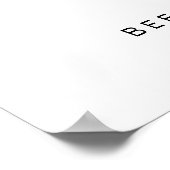 Moderne Hoekige Oefenoproep Calligrafie BBQ & Brou Poster (Hoek)