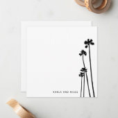 Moderne hoge palmbomen Exotisch Tropisch eiland Notitiekaartje (Voorkant / Achterkant in situ)