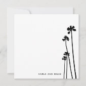 Moderne hoge palmbomen Exotisch Tropisch eiland Notitiekaartje (Voorkant)