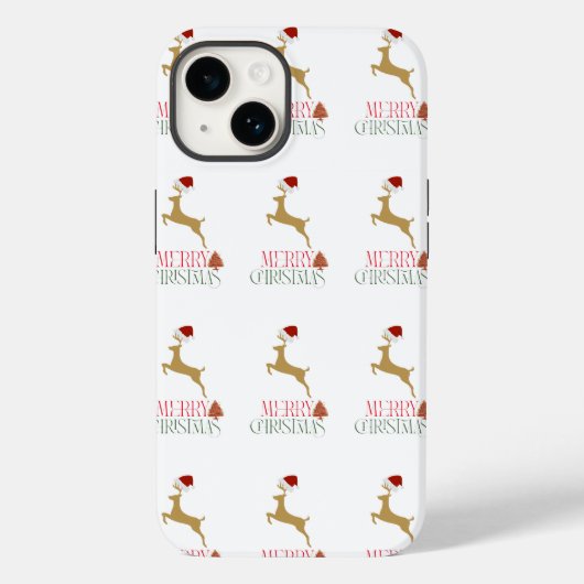 Moderne Holiday Case-Mate iPhone 14 Hoesje Kerstmi (Achterkant)