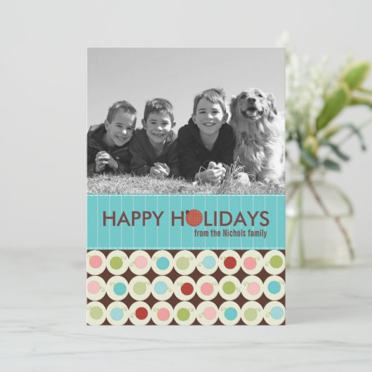 Moderne Holiday-fotokaarten {5 x 7} Feestdagenkaart (Staand voorkant)