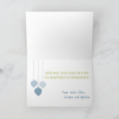 Moderne Holly Jolly FOTO Vakantie Baubles Kaart (Binnen)