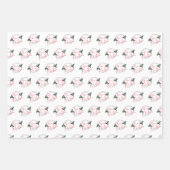 Moderne Holly Krans Vrolijk Kerstfeest Inpakpapier Vel (Voorkant 3)