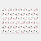 Moderne Holly Krans Vrolijk Kerstfeest Inpakpapier Vel (Voorkant 2)