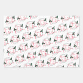 Moderne Holly Krans Vrolijk Kerstfeest Inpakpapier Vel (Voorkant)