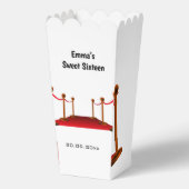 Moderne Hollywood Red Carpet Sweet 16 Verjaardag Bedankdoosjes (Voorkant)