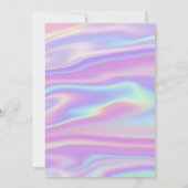 Moderne Holografen Girly Trendy Sweet 16 Uitnodigi Kaart (Achterkant)