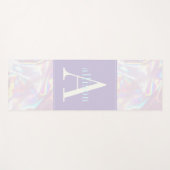 Moderne holografie pastel Abstract monogram Yogamat (Voorkant (horizontaal))