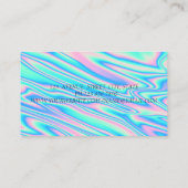 Moderne holografisch, Gold Glitter Headphone DJ Visitekaartje (Achterkant)