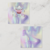 Moderne holografisch,Lijst,Confetti,Cupcake Kortingskaartje (Voorkant / Achterkant)
