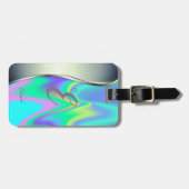 Moderne holografisch, monogram bagagelabel (Voorkant horizontaal)