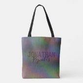 Moderne holografisch monogram voor metaalnaam - Ca Tote Bag (Achterkant)