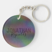 Moderne holografisch monogram voor metaalnaam - Sl Sleutelhanger (Achterkant)