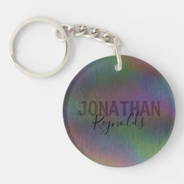 Moderne holografisch monogram voor metaalnaam - Sl Sleutelhanger