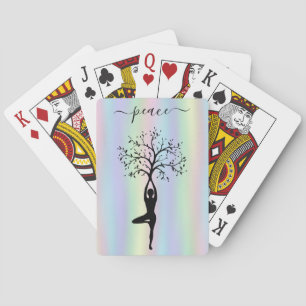 Moderne holografisch, Peace Yoga Pokerkaarten