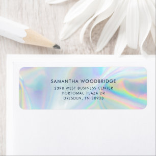 Moderne holografisch retouradres etiket