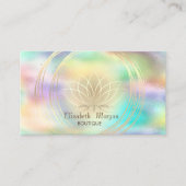 Moderne holografisch, Roos Gold, gouden cirkels Lo Visitekaartje (Voorkant)