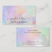 Moderne holografische abstracte handtekening visitekaartje (Voorkant / Achterkant)