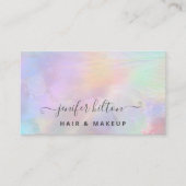 Moderne holografische abstracte handtekening visitekaartje (Voorkant)