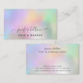 Moderne holografische abstracte handtekening visitekaartje (Voorkant / Achterkant)